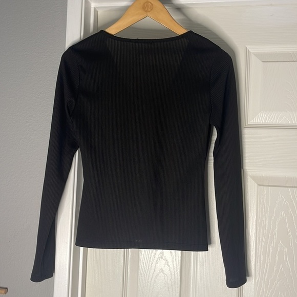 Intimately Free by Free People Black Ribbed Long Sleeve Small - Picture 3 of 3